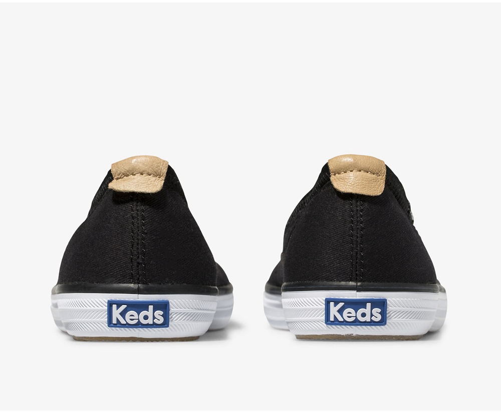 Slip On Γυναικεια - Keds Bryn - Μαυρα - NSGWJ2671